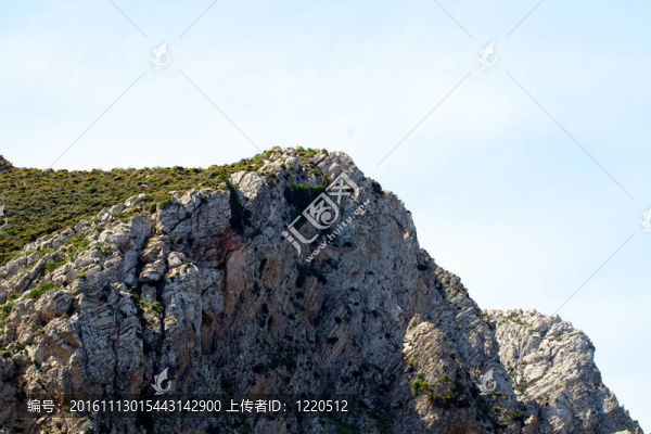 希臘的高山和巖石羅德