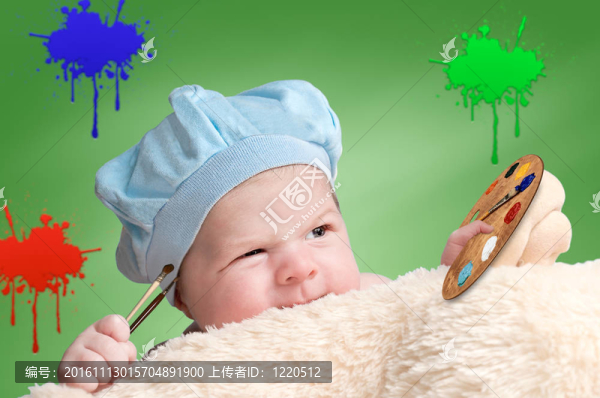 嬰兒玩油漆