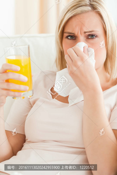一個生病的金發(fā)女人的肖像