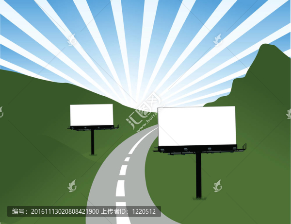 廣告牌道路插畫設(shè)計(jì)-匯圖網(wǎng) www.fosd68.com 廣告牌道路插畫設(shè)計(jì)