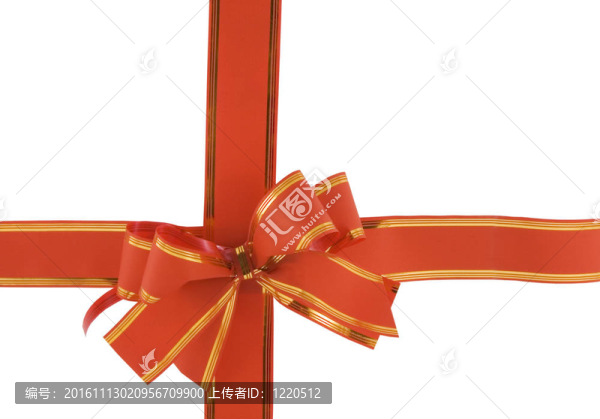 白色背景上的紅色節(jié)日弓