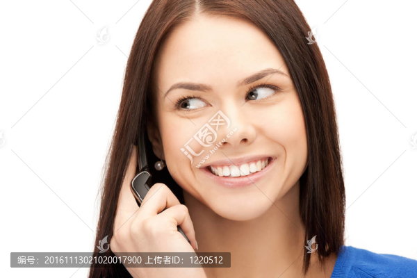隨著手機的商人