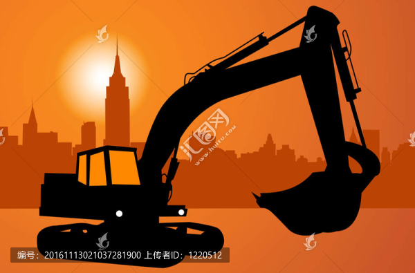 挖掘機(jī)輪廓