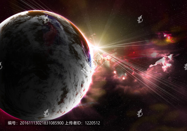 太陽的行星；抽象背景