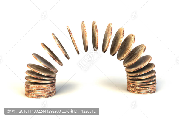 美元硬幣落下