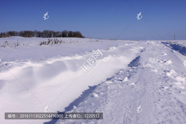 法國冬日陽光下的雪道