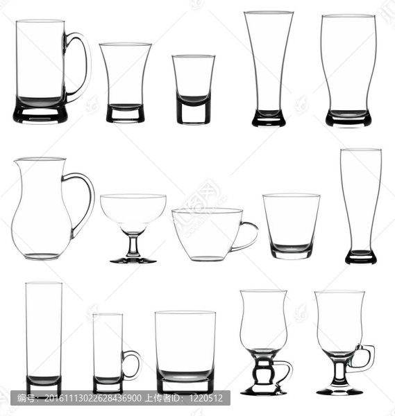 空的玻璃杯