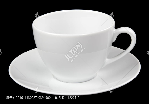 白色杯子和碟子