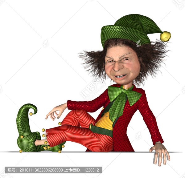 圣誕老人的精靈在邊緣放松
