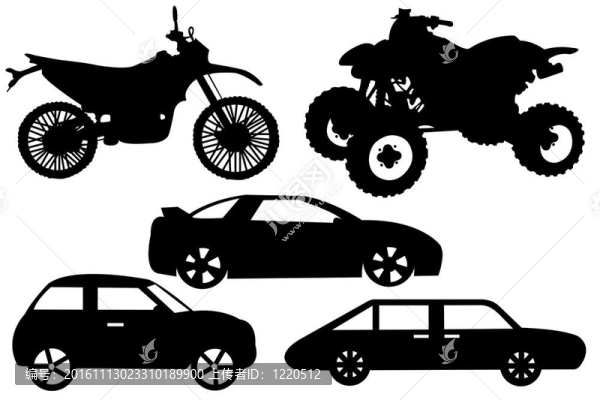 不同汽車的拼貼
