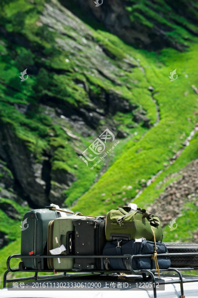 游客行李山景觀