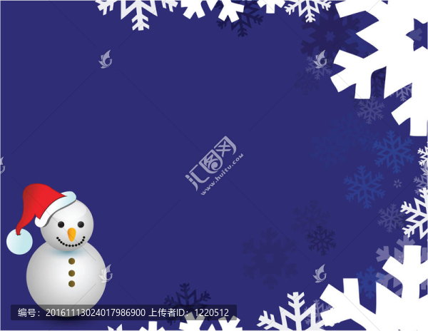 雪人和雪花