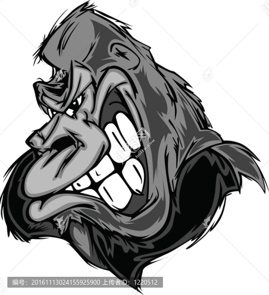 大猩猩或Ape,Mascot,Cartoon