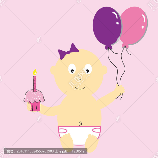 女嬰的第一個生日