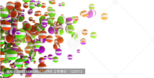 彩色三維球抽象