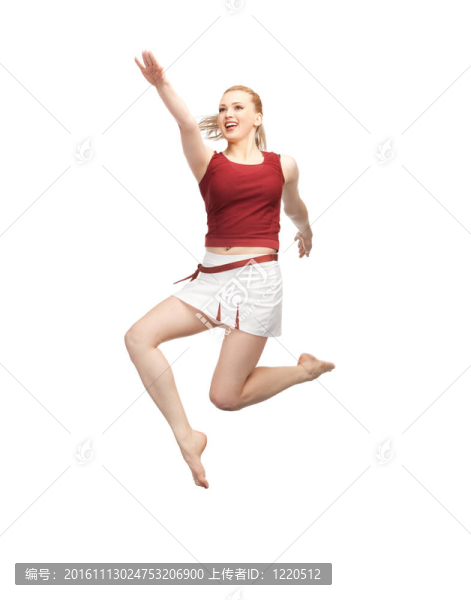跳躍運(yùn)動(dòng)的女孩