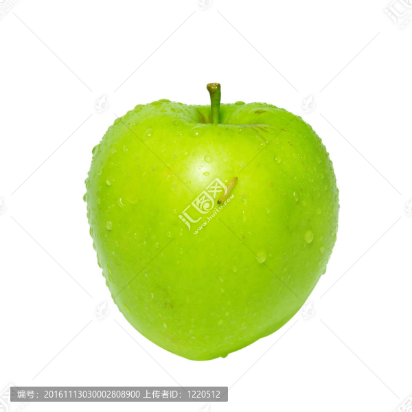 綠蘋(píng)果與卡特彼勒孤立的白色。