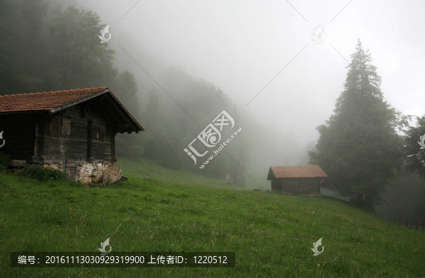 霧在阿爾卑斯山脈