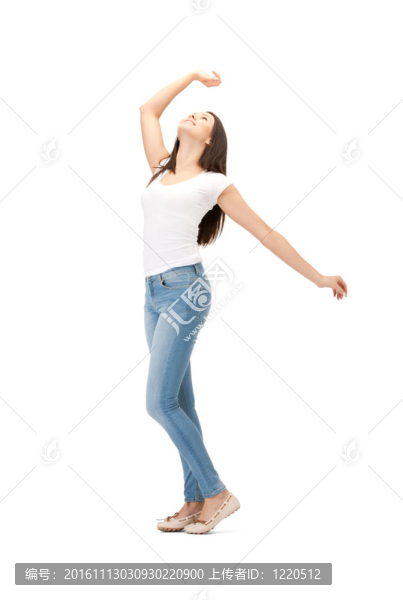 快樂和無憂無慮的十幾歲的女孩