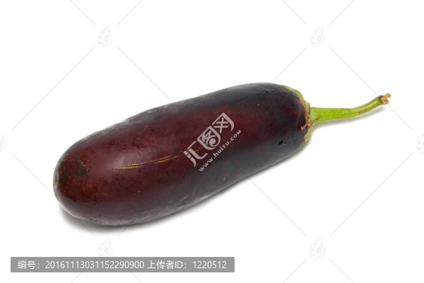 茄子紫白色隔離。