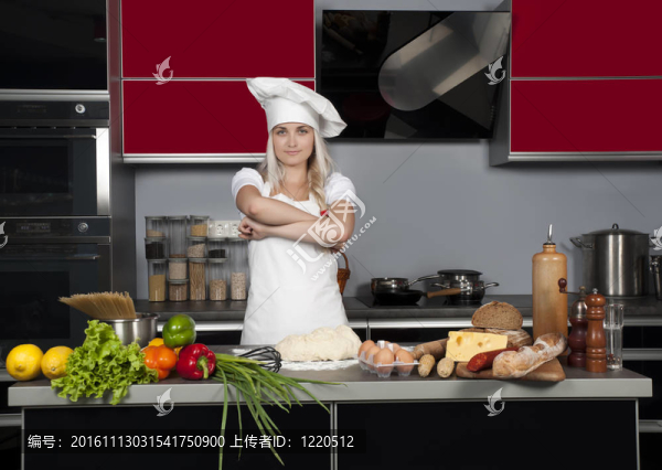 廚房里的女廚師