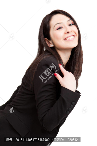 一個快樂快樂可愛的商業(yè)女人