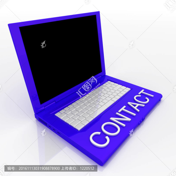 具有字接觸的筆記本電腦