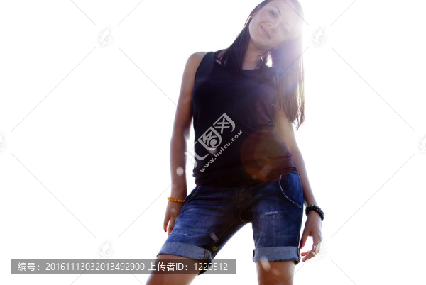 美麗女孩的肖像。