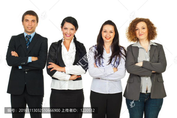 四個(gè)商人站在一條線
