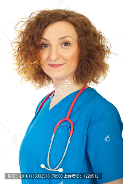 快樂的醫(yī)生女人肖像