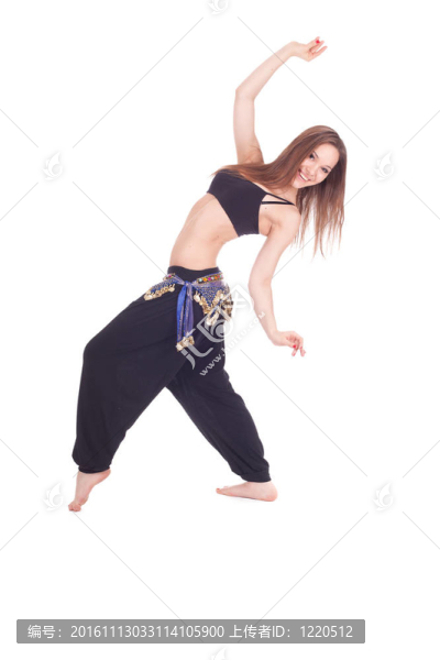 美麗的肚皮舞長頭發(fā)的肖像