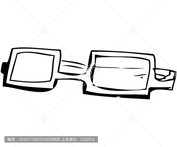 眼鏡黑白素描