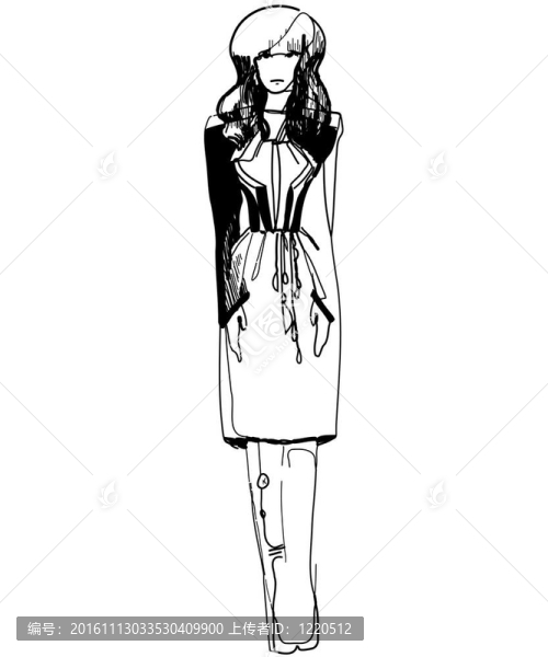 女孩素描