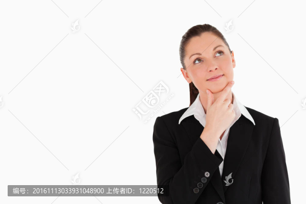 穿西裝的迷人女人