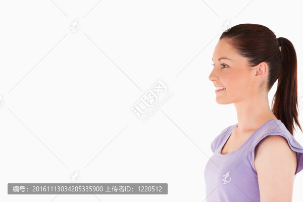 站在美麗的女性姿勢(shì)