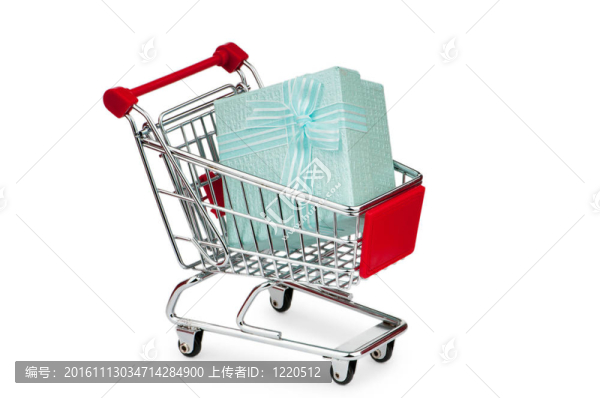購(gòu)物車(chē)、禮品盒上的白色