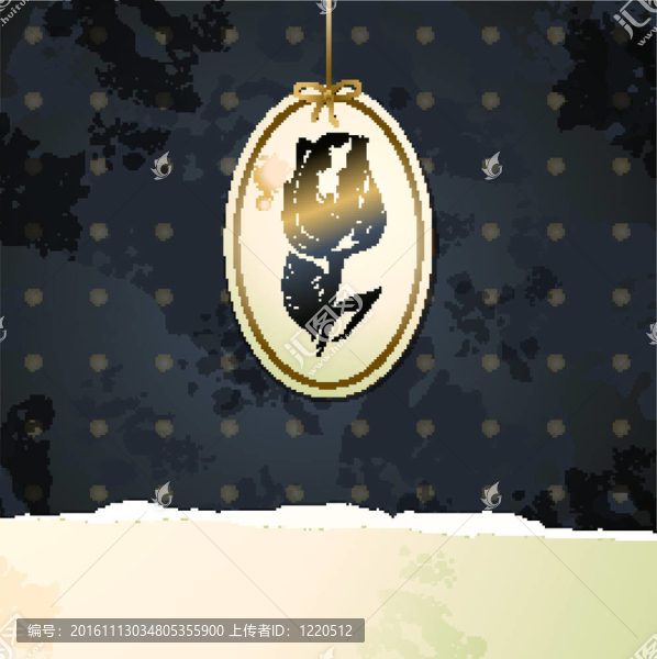 復(fù)古背景與玫瑰