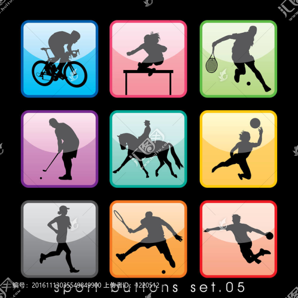 9運動按鈕集