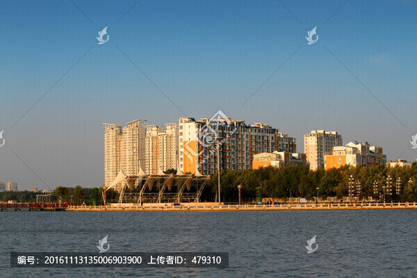 大慶,都市,風(fēng)光,湖,樓房