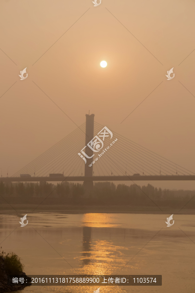 黃河大橋日落