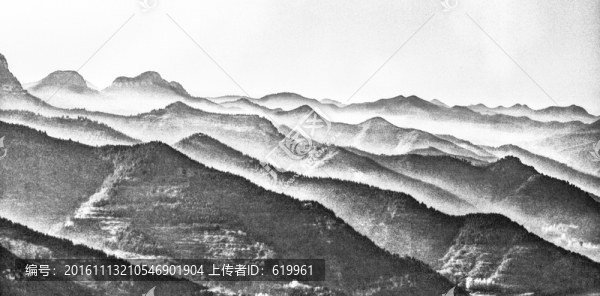 水墨山巒