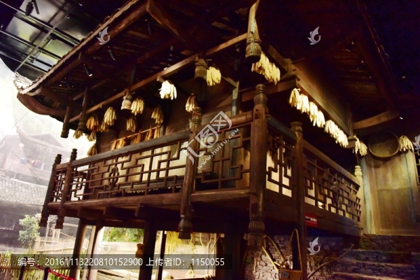 湖北恩施土家族吊腳樓建筑模型