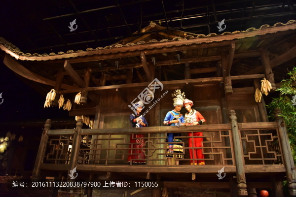 湖北恩施土家族吊腳樓建筑模型