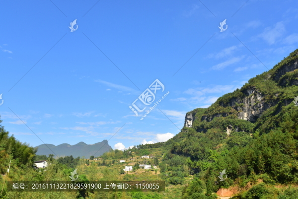 湖北恩施市麂子渡村落風光風景