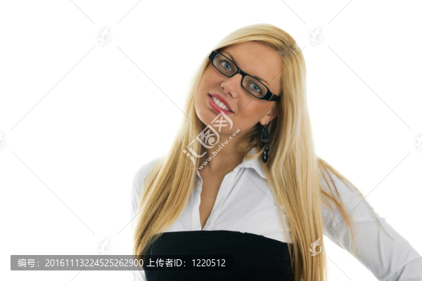 自信的年輕商務女性微笑
