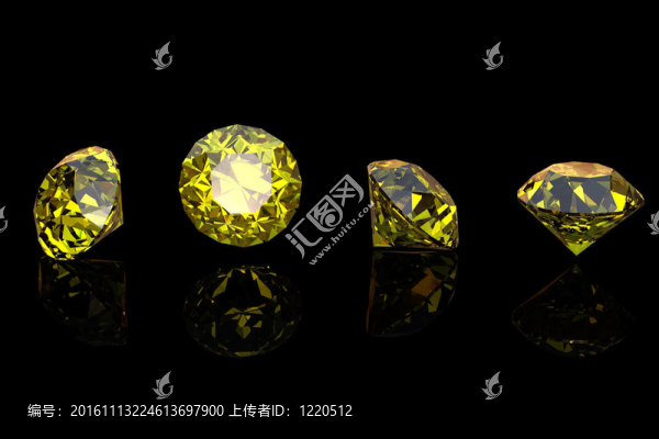 圓形黃色藍(lán)寶石