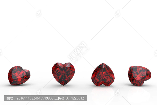 采集石榴石形狀的心