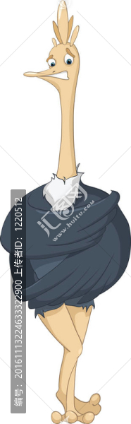 卡通人物的鴕鳥