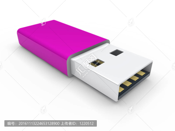三維的USB棒紫色