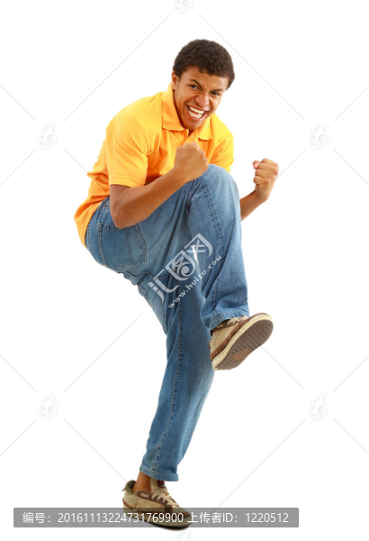 在白人背景下慶祝非洲裔美國人的狂喜